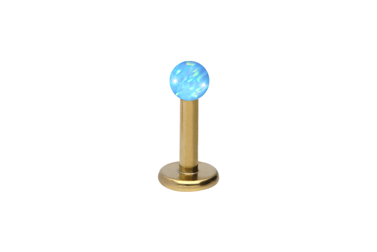 Chirurgenstahl Labret Piercing SYNTHETISCHER OPAL